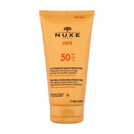 NUXE Sun High Protection Melting Lotion SPF50 dámský opalovací mléko na tělo a obličej s protistárnoucím účinkem 150 ml