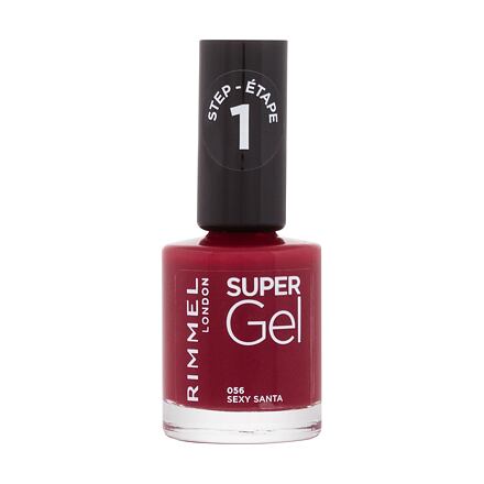 Rimmel London Super Gel STEP1 gelový lak na nehty 12 ml odstín červená