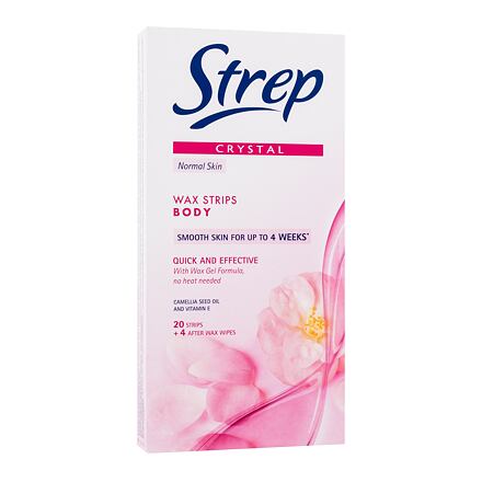 Strep Crystal Wax Strips Body Quick And Effective Normal Skin depilační pásky na tělo 20 ks pro ženy