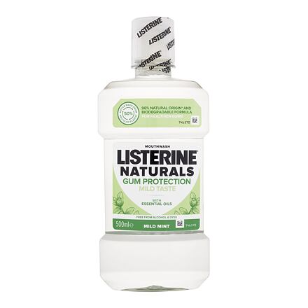 Listerine Naturals Gum Protection Mild Taste Mouthwash přírodní ústní voda bez alkoholu pro ochranu dásní 500 ml
