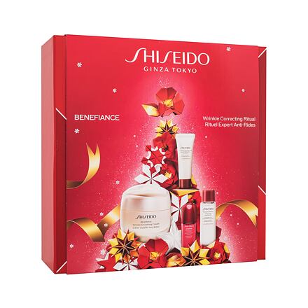 Shiseido Benefiance Wrinkle Correcting Ritual dámský dárková sada denní pleťový krém Benefiance 50 ml + pleťová čisticí pěna Clarifying Cleansing Foam 15 ml + pleťové tonikum Treatment Softener 30 ml + pleťové sérum Ultimune 10 ml pro ženy
