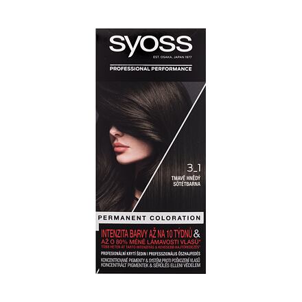 Syoss Permanent Coloration dámská permanentní barva na vlasy 50 ml odstín hnědá pro ženy