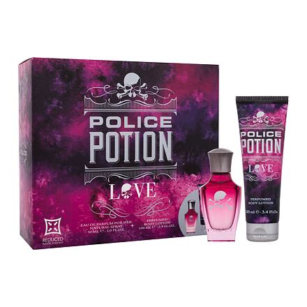 Police Potion Love dámská dárková sada parfémovaná voda 30 ml + tělové mléko 100 ml pro ženy