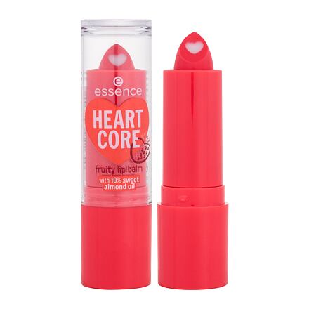 Essence Heart Core Fruity Lip Balm dámský vyživující balzám na rty 3 g odstín 02 sweet strawberry