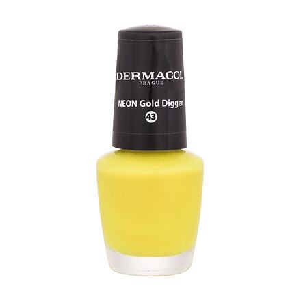 Dermacol Neon neonový lak na nehty 5 ml odstín žlutá