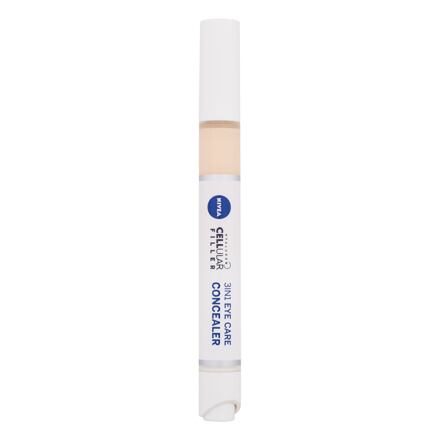 Nivea Hyaluron Cellular Filler 3in1 Eye Care Cushion tónovací oční krém v houbičce 4 ml odstín 01 Light pro ženy