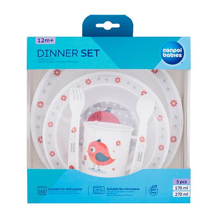 Canpol babies Cute Animals Dinner Set Bird nádobí 270 ml