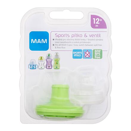 MAM Spout & Valve Sports 12m+ Green pítko s ventilem pro sportovní hrnečky