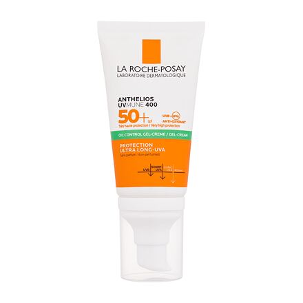 La Roche-Posay Anthelios UVMUNE 400 Oil Control Gel-Cream SPF50+ No Parfum dámský neparfemovaný zmatňující opalovací krém na obličej 50 ml pro ženy