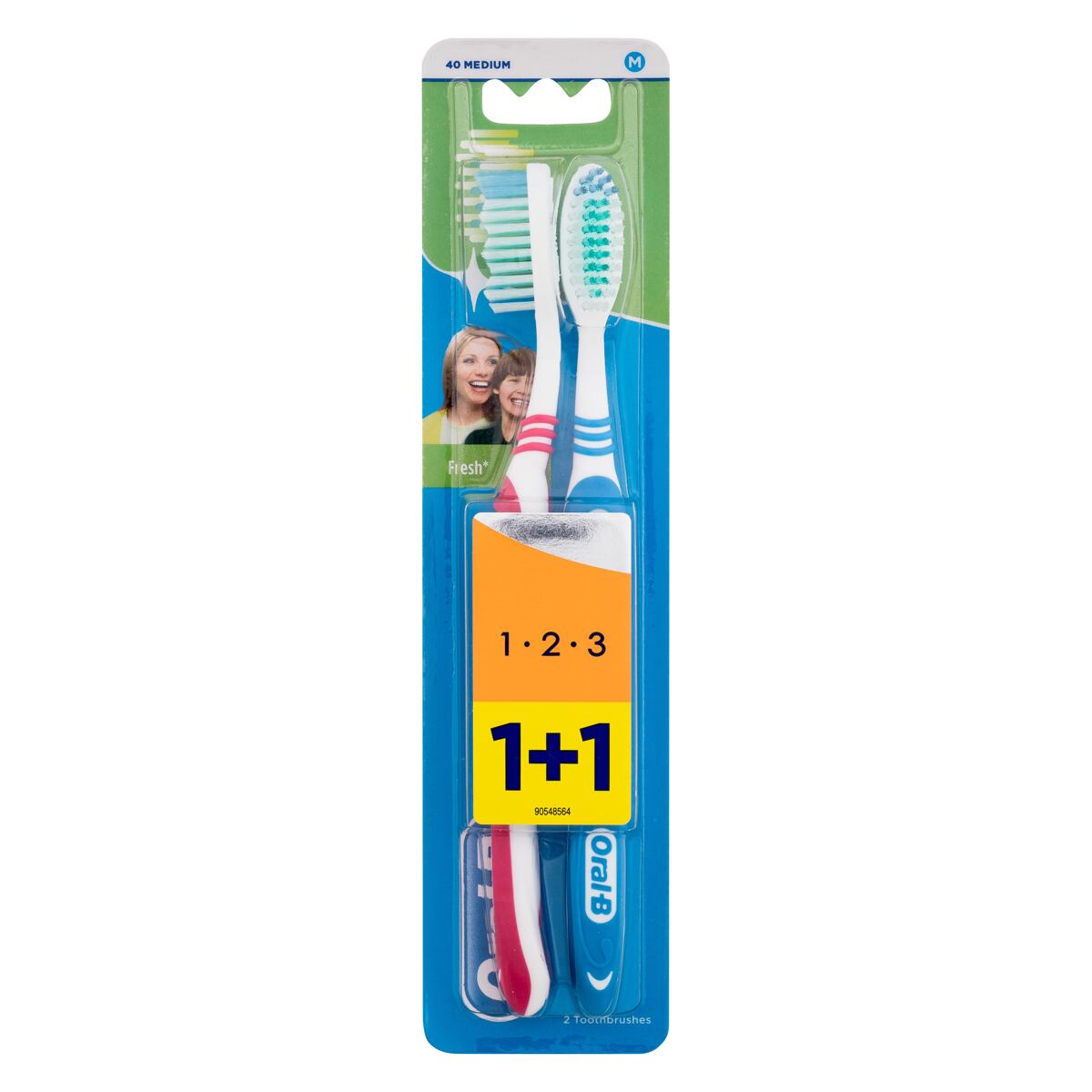 Oral-B 1-2-3 Fresh Medium klasický zubní kartáček 2 ks