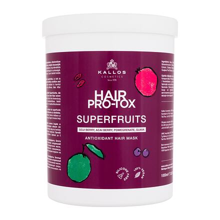 Kallos Cosmetics Hair Pro-Tox Superfruits Antioxidant Hair Mask dámská posilující maska na vlasy 1000 ml pro ženy