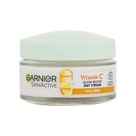 Garnier Skin Naturals Vitamin C Glow Boost Day Cream dámský rozjasňující a vyhlazující denní pleťový krém 50 ml pro ženy