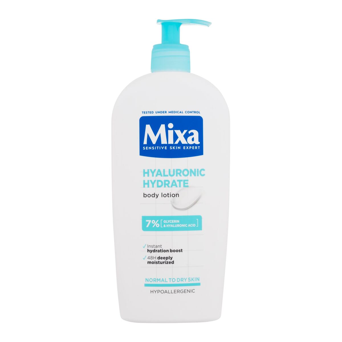 Mixa Hyaluronic Hydrate dámské intenzivně hydratační tělové mléko 400 ml pro ženy