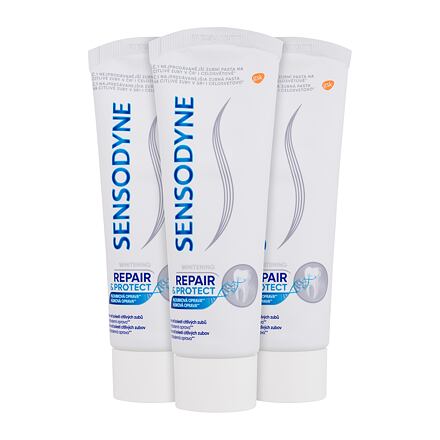 Sensodyne Repair & Protect Whitening Trio bělicí zubní pasta pro úlevu od bolesti citlivých zubů 3x75 ml