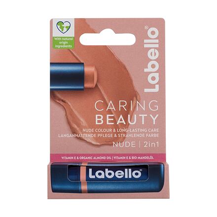 Labello Caring Beauty dámský barevný balzám na rty 4.8 g odstín nude