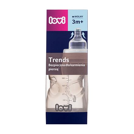 LOVI Trends Bottle 3m+ Beige kojenecká lahev 250 ml