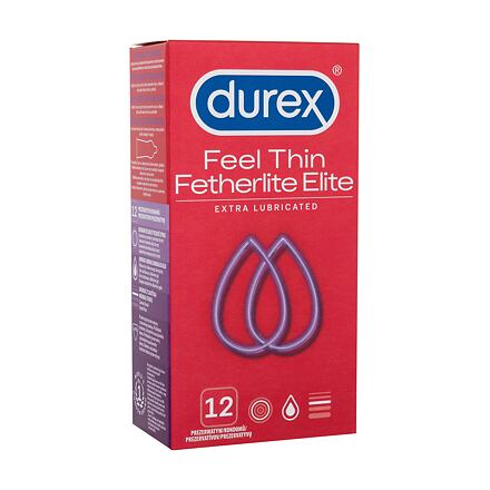 Durex Feel Thin Extra Lubricated tenké kondomy s extra lubrikací 12 ks pro muže