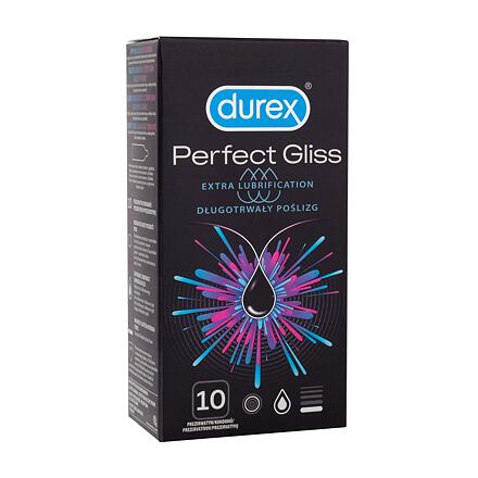 Durex Perfect Gliss kondomy pro anální sex se silikonovým lubrikačním gelem 10 ks pro muže