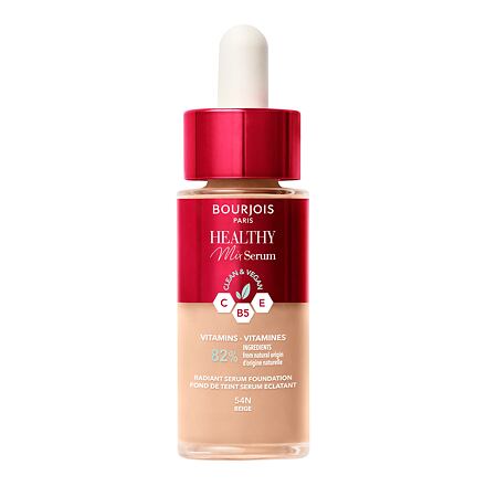 BOURJOIS Paris Healthy Mix Clean & Vegan Serum Foundation rozjasňující tekutý make-up 30 ml odstín 54n beige