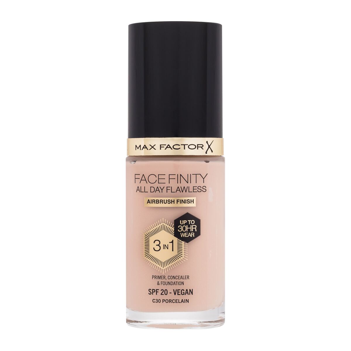 Max Factor Facefinity All Day Flawless SPF20 tekutý make-up s uv ochranou 30 ml odstín c30 porcelain