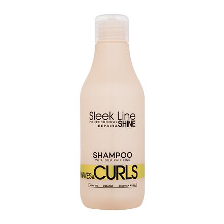 Stapiz Sleek Line Waves & Curls Shampoo dámský čisticí a hloubkově hydratační šampon pro kudrnaté a vlnité vlasy 300 ml pro ženy