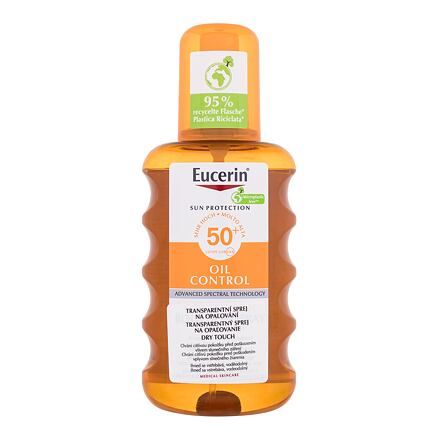 Eucerin Sun Oil Control Dry Touch Transparent Spray SPF50+ unisex voděodolný transparentní sprej na opalování 200 ml