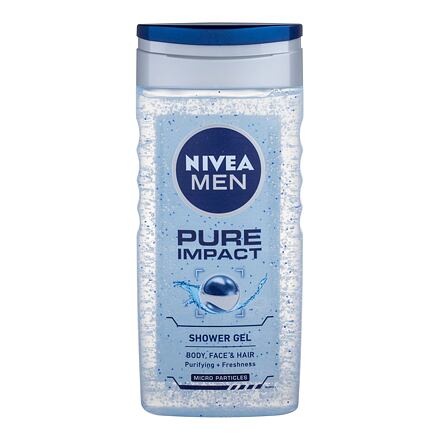 Nivea Men Pure Impact pánský sprchový gel na tělo, obličej a vlasy 250 ml pro muže