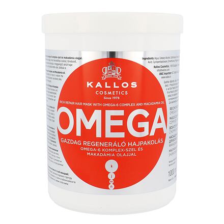 Kallos Cosmetics Omega dámská maska pro regeneraci vlasů 1000 ml pro ženy