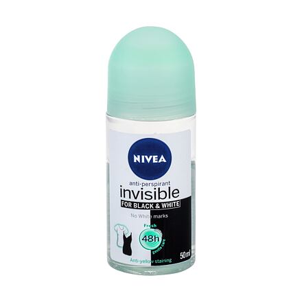 Nivea Black & White Invisible Fresh 48h dámský antiperspirant deodorant roll-on 50 ml pro ženy