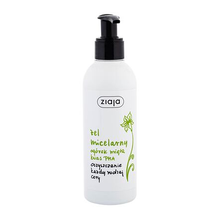 Ziaja Cucumber Mint Micellar dámský micelární gel pro všechny typy pleti 200 ml pro ženy