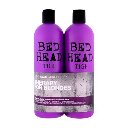 Tigi Bed Head Dumb Blonde dámský dárková sada šampon 750 ml + kondicionér 750 ml pro ženy