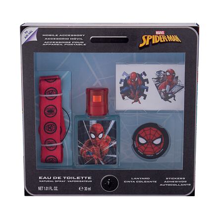 Marvel Spiderman sada toaletní voda 30 ml + samolepky + klíčenka + držák na mobil pro děti