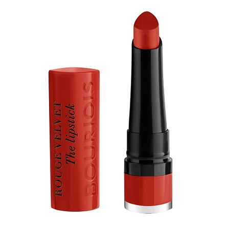 BOURJOIS Paris Rouge Velvet The Lipstick dámská matná rtěnka 2.4 g odstín oranžová