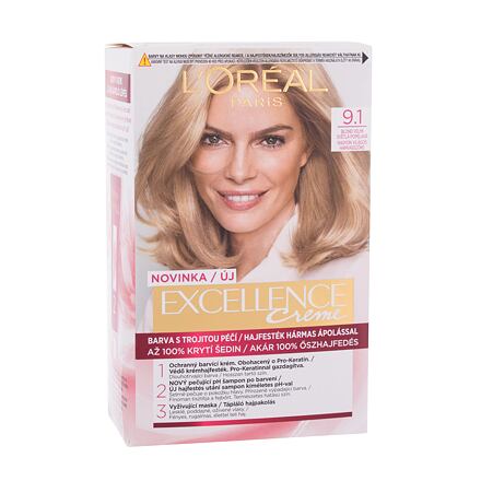 L'Oréal Paris Excellence Creme Triple Protection dámská barva na vlasy na blond vlasy 48 ml odstín blond pro ženy