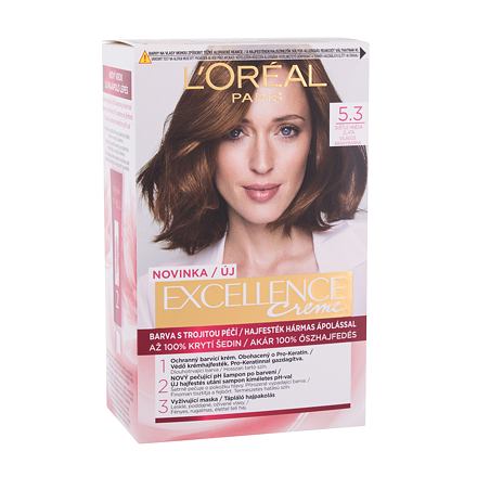 L'Oréal Paris Excellence Creme Triple Protection dámská barva na vlasy na barvené vlasy 48 ml odstín hnědá pro ženy