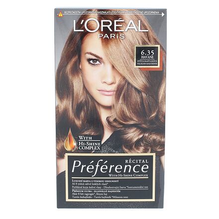 L'Oréal Paris Préférence dámská barva na vlasy 60 ml odstín hnědá pro ženy poškozená krabička