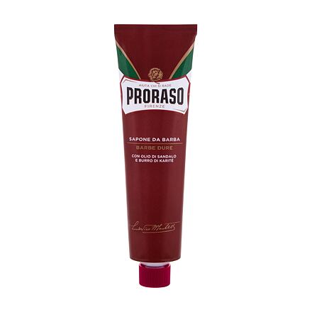 PRORASO Red Shaving Soap In A Tube pánská mýdlo na holení v tubě s bambuckým máslem 150 ml pro muže