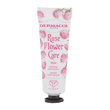 Dermacol Rose Flower Care dámský ochranný a vyživující krém na ruce 30 ml pro ženy