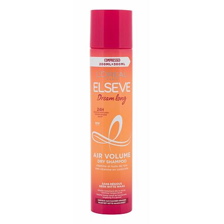 L'Oréal Paris Elseve Dream Long Air Volume Dry Shampoo dámský osvěžující suchý šampon 200 ml pro ženy