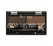 Set a paletka na obočí Rimmel London Brow This Way 2,4 g 003 Dark Brown