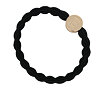 Gumička na vlasy By Eloise London Letter Charms Gold E 1 ks Black