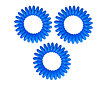 Gumička na vlasy BIFULL Profesional Bobbles Hair Band 3 ks Azul - modrá