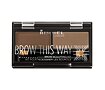 Set a paletka na obočí Rimmel London Brow This Way 2,4 g 002 Medium Brown