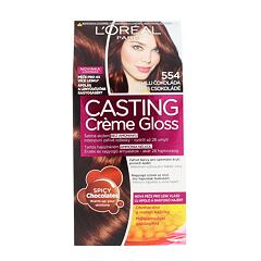 Barva na vlasy L'Oréal Paris Casting Creme Gloss 48 ml 554 Chilli Chocolate poškozená krabička