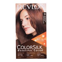 Barva na vlasy Revlon Colorsilk Beautiful Color 59,1 ml 55 Light Reddish Brown poškozená krabička