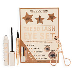 Řasenka Makeup Revolution London 5D Lash Eye Set 14 ml Super Black Kazeta