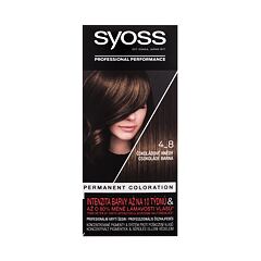 Barva na vlasy Syoss Permanent Coloration 50 ml 4-8 Chocolate Brown poškozená krabička