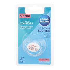 Dudlík Canpol babies Newborn Baby More Comfort Silicone Soother Hearts 6-18m 1 ks