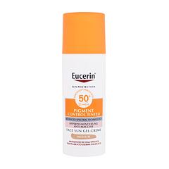 Opalovací přípravek na obličej Eucerin Sun Protection Pigment Control Tinted Gel-Cream SPF50+ 50 ml Medium