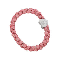 Gumička na vlasy By Eloise London Woven Silver Heart Flamingo Pink 1 ks